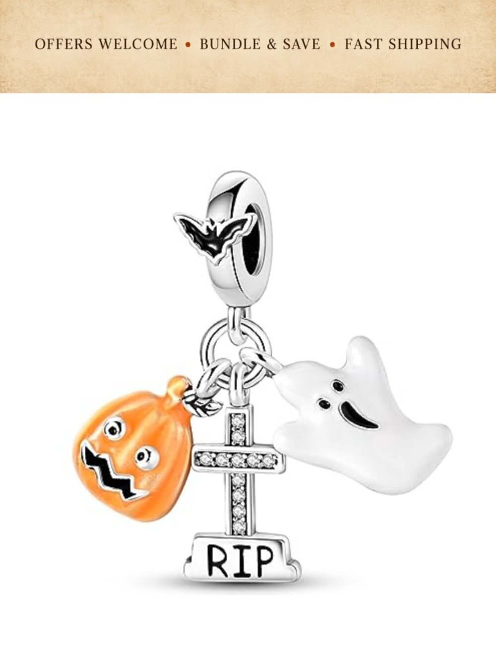 Parmuz 925 Sterling Silver Christmas Charm Beads for Bracelet Necklace